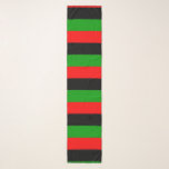 Red, Black, Green Horizontal Pan African Flag Scarf<br><div class="desc">Chiffon scarf with the red,  black,  and green horizontal Pan African flag. This flag is also known as the Afro-American flag and Black Liberation Flag. Customizable. Modern and trendy,  perfect for any outfit.</div>