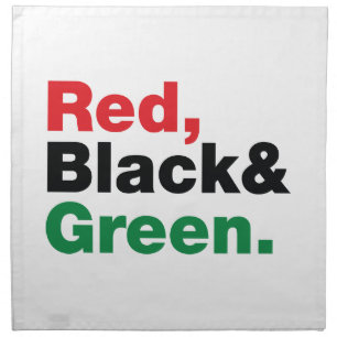 Red, Black & Green. Napkin