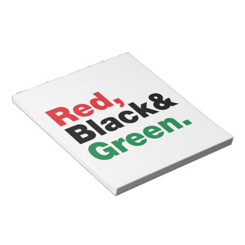Red Black  Green Notepad