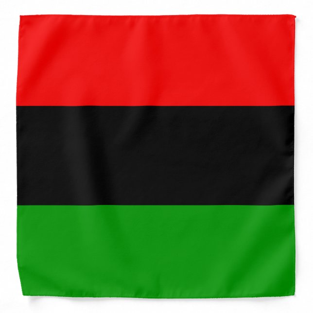 Red, Black, Green Pan African Flag Bandana (Front)