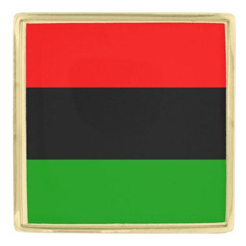 Red Black Green Pan African Flag Gold Gold Finish Lapel Pin