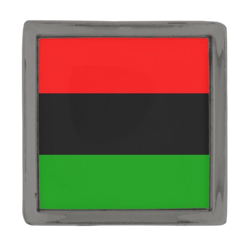 Red Black Green Pan African Flag Gunmetal Gunmetal Finish Lapel Pin