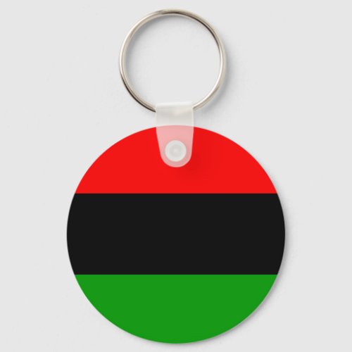 Red Black Green Pan African Flag Keychain