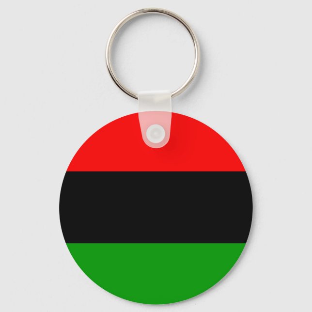 Red, Black, Green Pan African Flag Keychain (Front)
