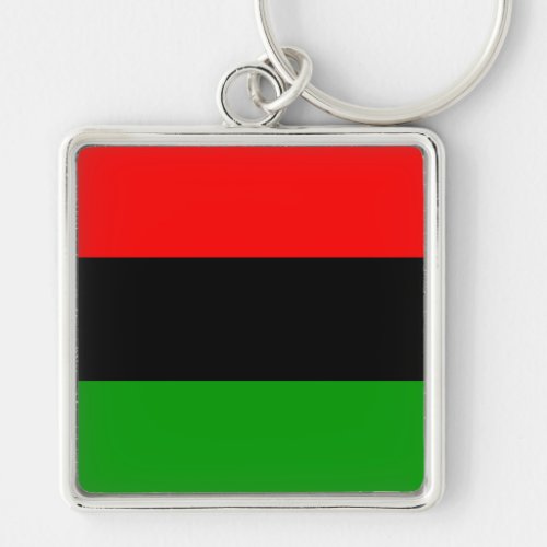 Red Black Green Pan African Flag Keychain