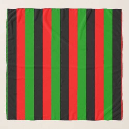 Red Black Green Pan African Flag Scarf