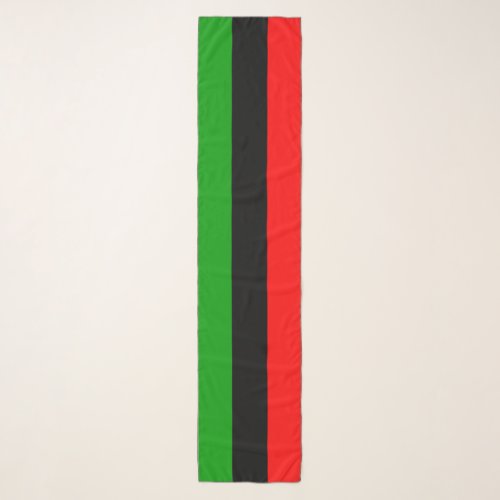 Red Black Green Pan African Flag Scarf