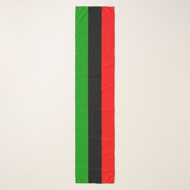 Red, Black, Green Pan African Flag Scarf (Front)