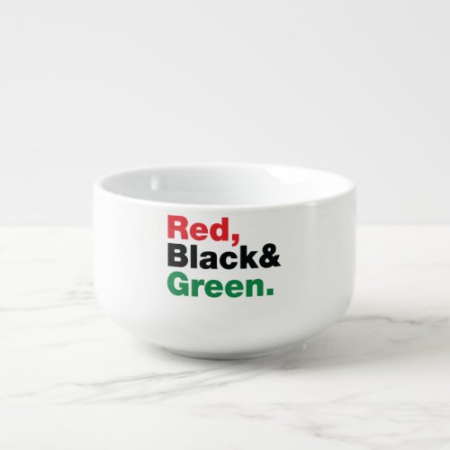 Red Black  Green Soup Mug