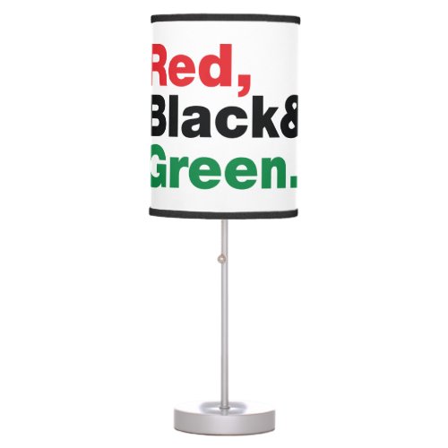 Red Black  Green Table Lamp