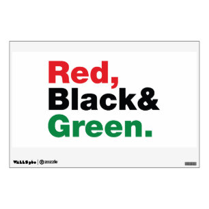 Red, Black & Green. Wall Sticker