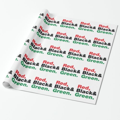 Red Black  Green Wrapping Paper