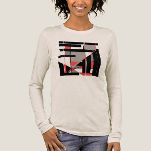 Red Black Grey Geometric MCM-like Art Design Tri-Blend Shirt