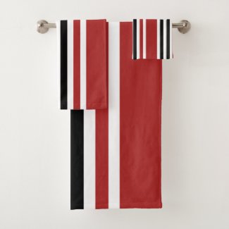 Red Black Grey Vertical Stripes Pattern