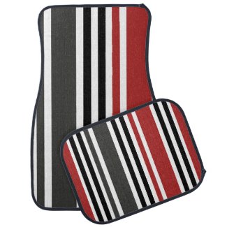 Red Black Grey Vertical Stripes Pattern