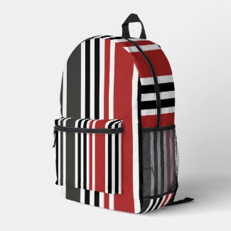 Red Black Grey Vertical Stripes Pattern