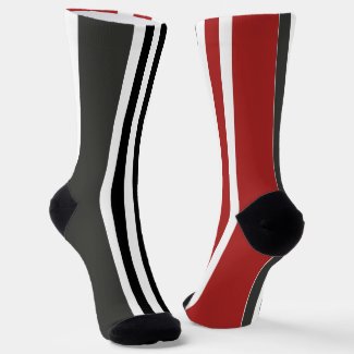 Red Black Grey Vertical Stripes Pattern