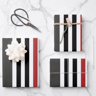 Red Black Grey Vertical Stripes Pattern