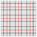 Red Black Grid Lines Plaid Design  Fabric