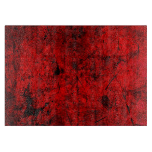 Red Black grunge abstract digital graphic art Cutting Board