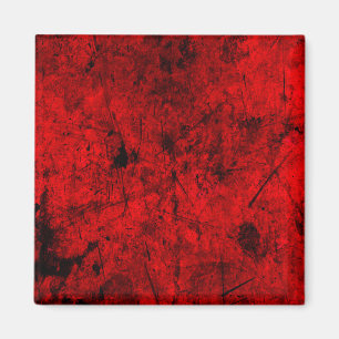 Red Black grunge abstract digital graphic art Magnet