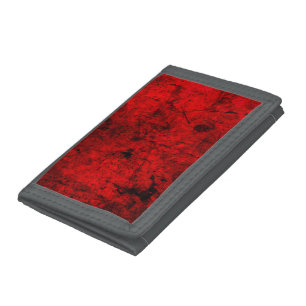Red Black grunge abstract digital graphic art Trifold Wallet
