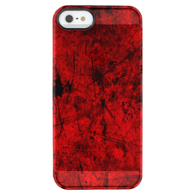 Red Black grunge abstract digital graphic art Uncommon iPhone Case (Back)