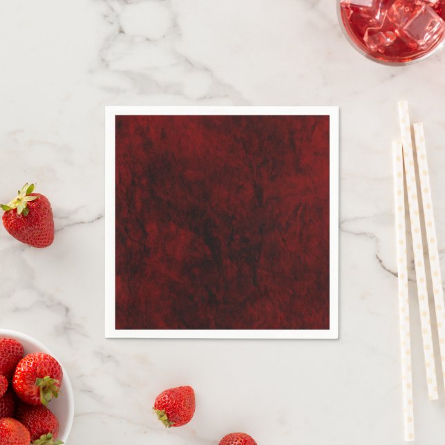 Red & Black Grunge Gothic Napkins (Insitu)
