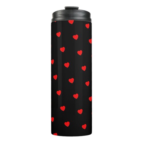 Red Black Heart Thermal Tumbler