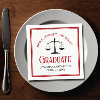 Red Black Law School Custom Graduation Party