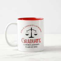 Red Black Law School Graduation Personalized