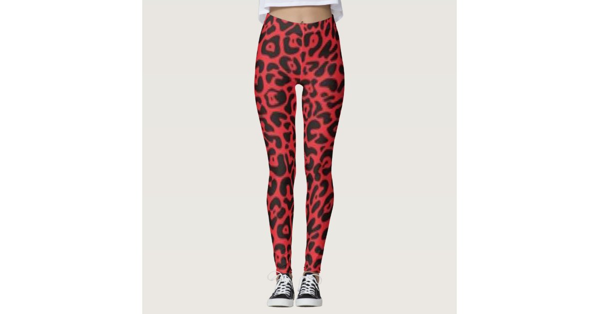 Red Leopard Leggings