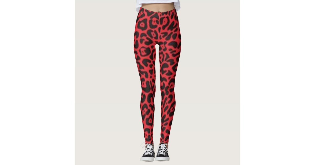 Elegant Gold White Leopard Cheetah Animal Print Leggings, Zazzle