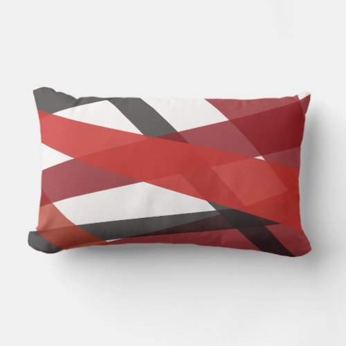 RED BLACK LINES DESIGN Retro Throw Pillow