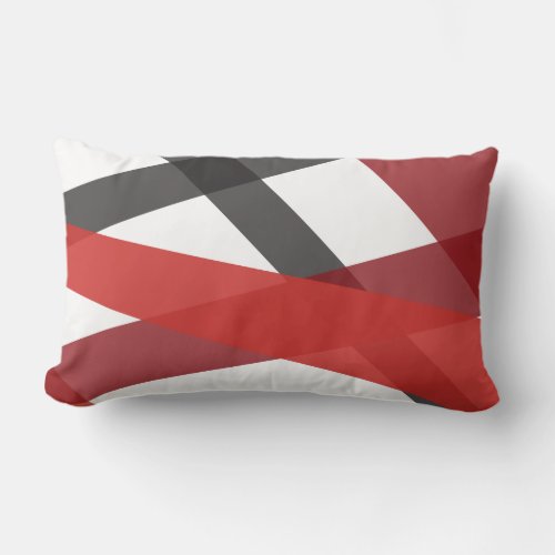 RED BLACK LINES DESIGN Retro Throw Pillow