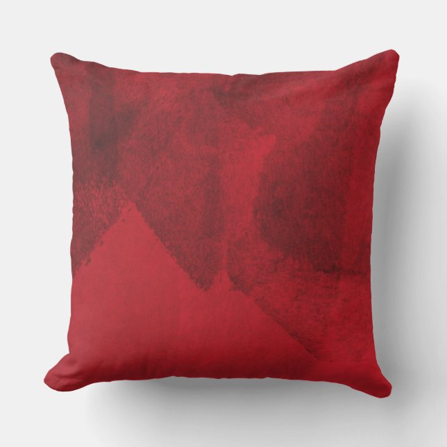 Red black love abstract modern painting design art outdoor pillow (Front)