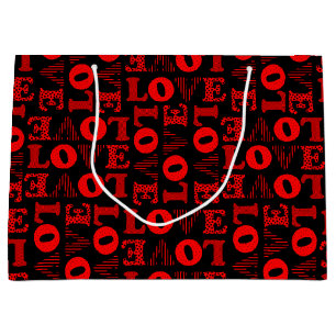 Red & Black LOVE Gift Bag
