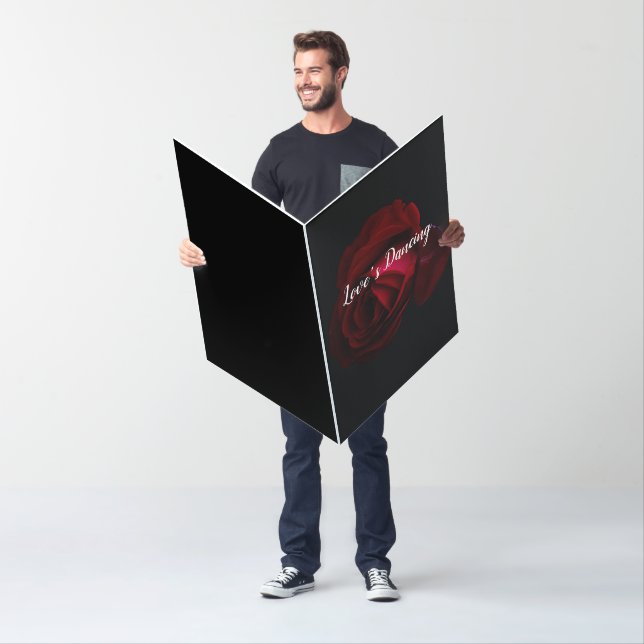 Red, black love’s dancing valentines card (In Situ)