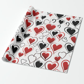 Red & Black Love Valentine Wrapping Paper
