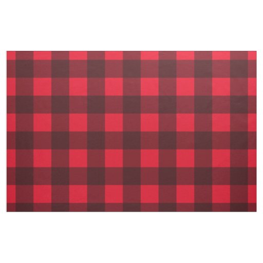 Red & black lumberjack Buffalo plaid flanel check Fabric