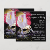 Red Black Masquerade Party Invitations | Zazzle