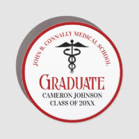Red Black Medical School Custom Graduation