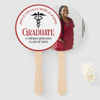 Red Black Medical School Photo Graduation Party