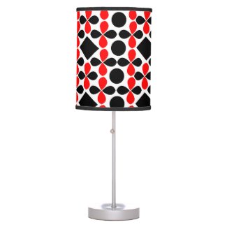 Red Black Mid Century Modern Geometric Pattern