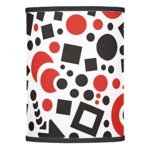 Red & Black Modern Art Deco Lamp Shade