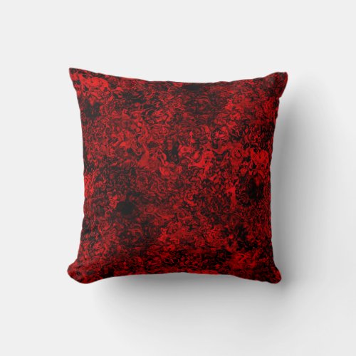 Red  Black Modern Elegant Abstract Pattern Throw Pillow