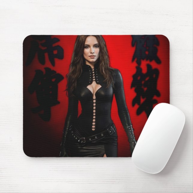Red Black mousepad (With Mouse)