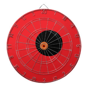 Red Black Offset Dart Board