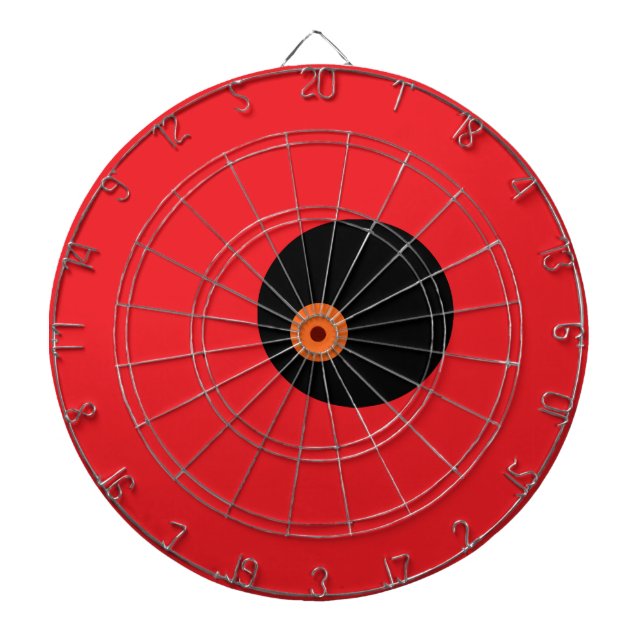 Red Black Offset Dart Board (Front)