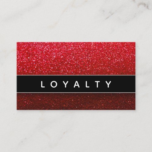 Red Black Ombre Glitter MUA Nail Salon Hair Style Appointment Card